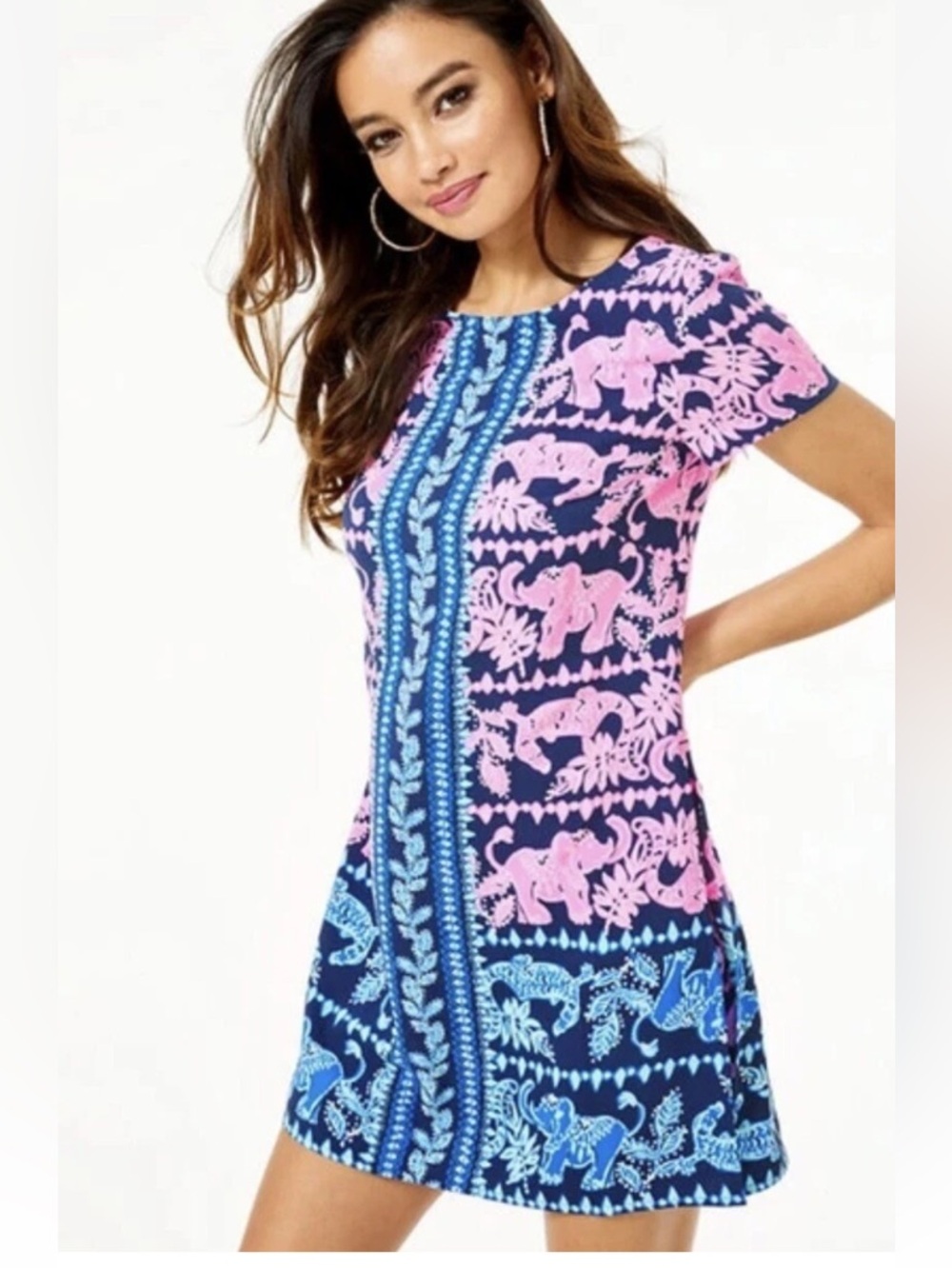 Lilly Pulitzer Blanca Stretch Romper High Tide Navy-RRP $188-Size 00